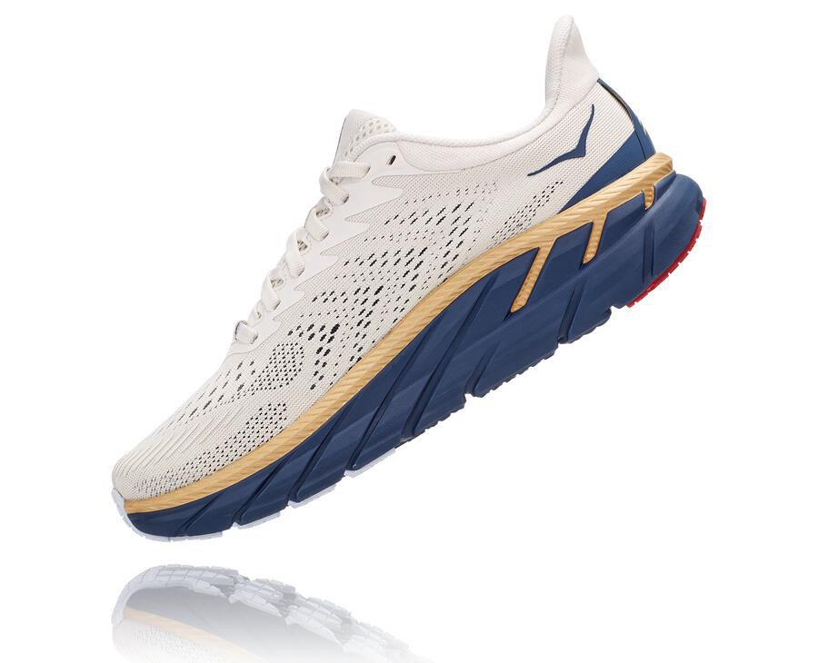 Hoka One One Tenisky Damske Biele/Modre - Clifton 7 - 50914-TWRF